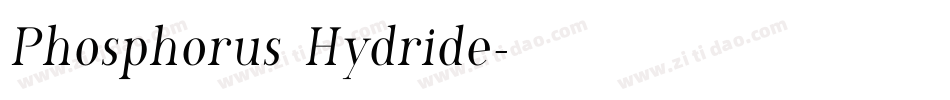 Phosphorus Hydride字体转换